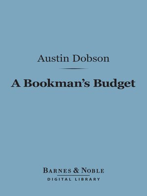 cover image of A Bookman's Budget (Barnes & Noble Digital Library)